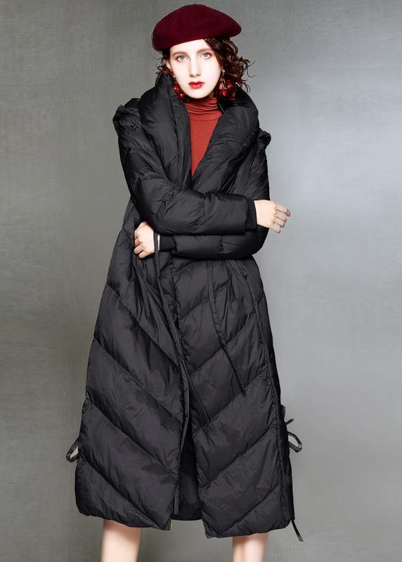 Warm khaki down coat winter plus size clothing hooded womens parka drawstring Warm overcoat - SooLinen