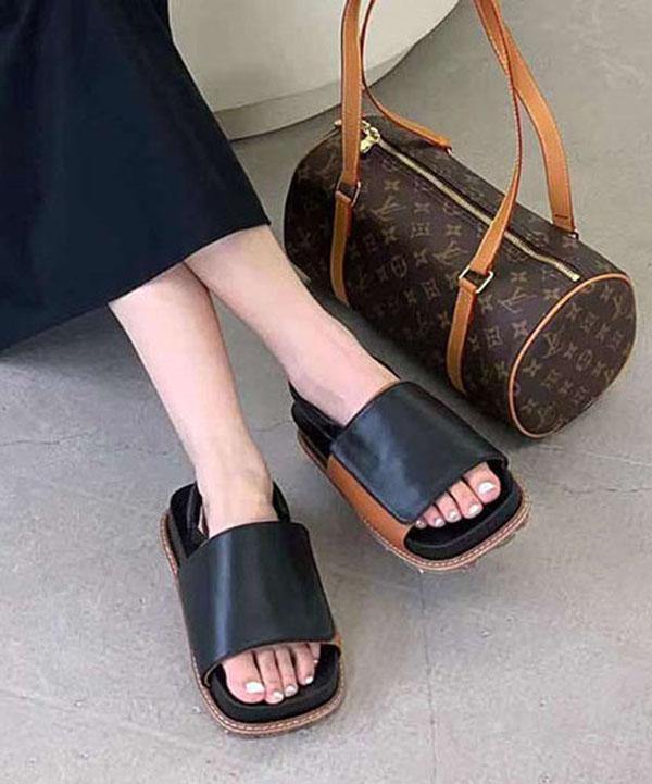 White Faux Leather best sandals for walking  Walking Sandals - SooLinen