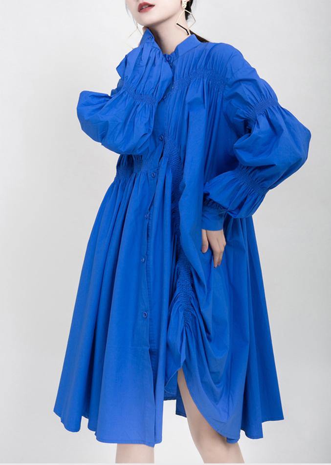 Women Asymmetrical Pleated Big Size Dress Spring - SooLinen