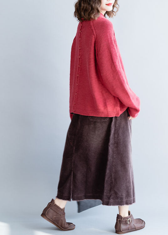 Women Beige Solid Button Woolen Knit Sweaters Spring