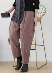 Frauen-Knopftaschen-elastische Taillen-Baumwolllaternen-Hosen-Winter