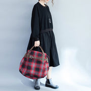 Women Clothing Casual Loose Dress Fashion Patchwork Dresses