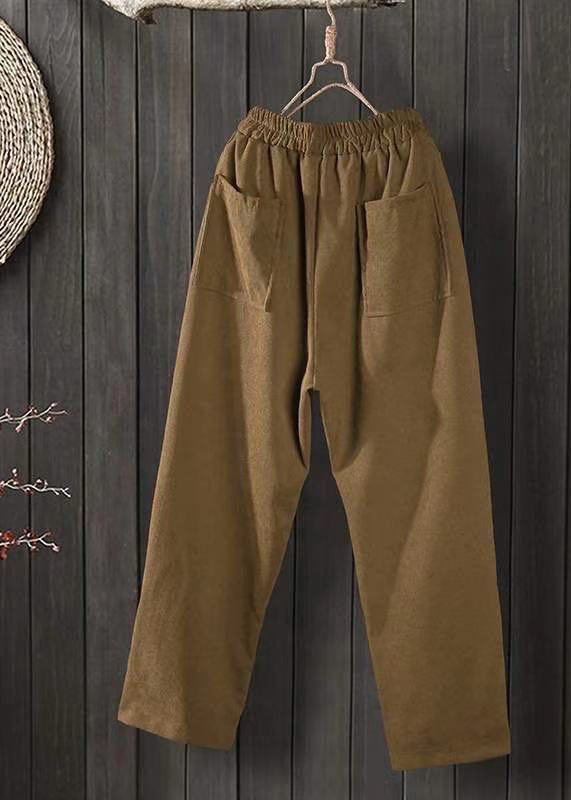 Brown Women Corduroy Pants