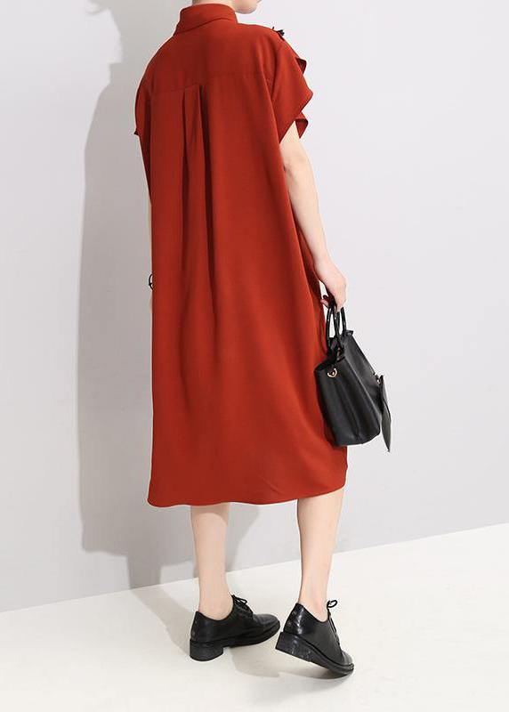 Women Drops Design Fashion Asymmetrical Agaric Lace Shirt Dress - SooLinen