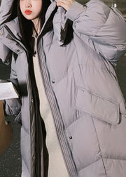 Women Grey Hooded Warm Canada Goose Jacket Winter