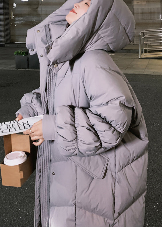 Women Grey Hooded Warm Canada Goose Jacket Winter