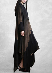 Women Hooded Outfits Black Long Dresses< - SooLinen