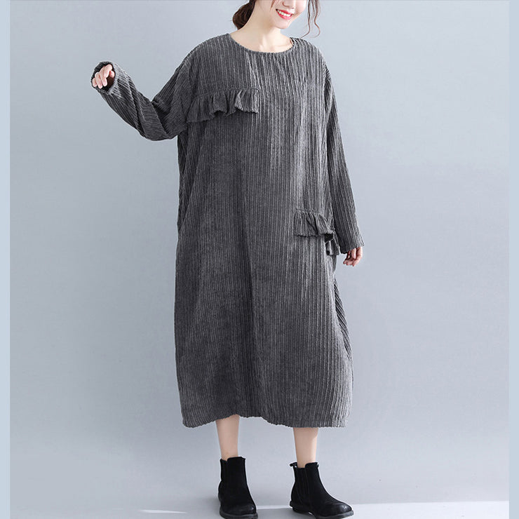 Frauen Kintted Dress Casual Loose Pullover Long Shirt