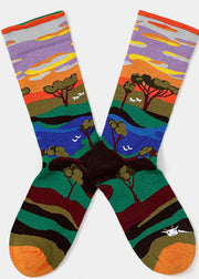 Frauen Midnight Eichhörnchen Paitings Cotton Crew Socken
