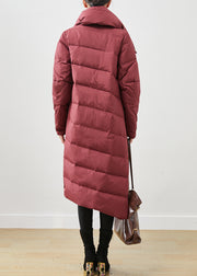 Women Mulberry Asymmetrical Warm Duck Down Puffer Jacket Winter