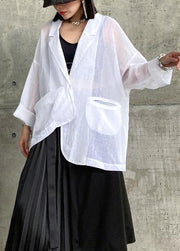Women Notched pockets clothes For Women Tops black tops - SooLinen