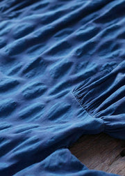 Women O Neck Half Sleeve Tunic Dress Fashion Ideas Blue Plus Size Dress - SooLinen