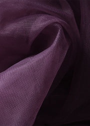 Women Purple Asymmetrical zippered Tulle Skirts Spring