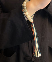 Women Rainbow Hand Knitting Bodhi Root Bracelet