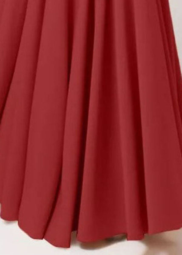 Damen Einfarbig A-Linie Elastische Taille Lässige Swing-Röcke mit Tasche