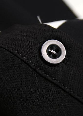 Women black patchwork cotton clothes For Women Square Collar A Line summer Dresses - SooLinen
