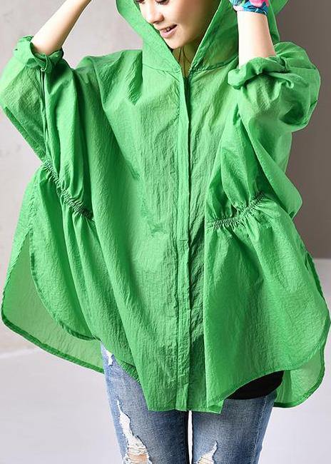 Women cotton Shirts Pakistani Green Summer Thin Sunlight Proof Coat - SooLinen