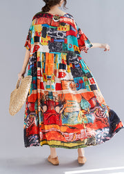 Women floral cotton dresses Soft Surroundings Outfits o neck half sleeve Dresses Summer Dress
