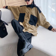 Women's autumn fashion tooling retro jacket and pants two-piece - SooLinen