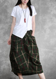 Women's dress English half skirt all match temperament irregular skirt - SooLinen