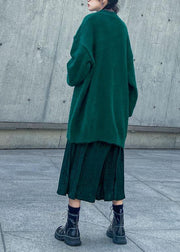 Women's spring plus size sweater mid-length velvet skirt pleated skirt two-piece - SooLinen