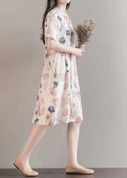 Women o neck large hem cotton quilting clothes Organic Fashion Ideas floral Robe Dresses Summer