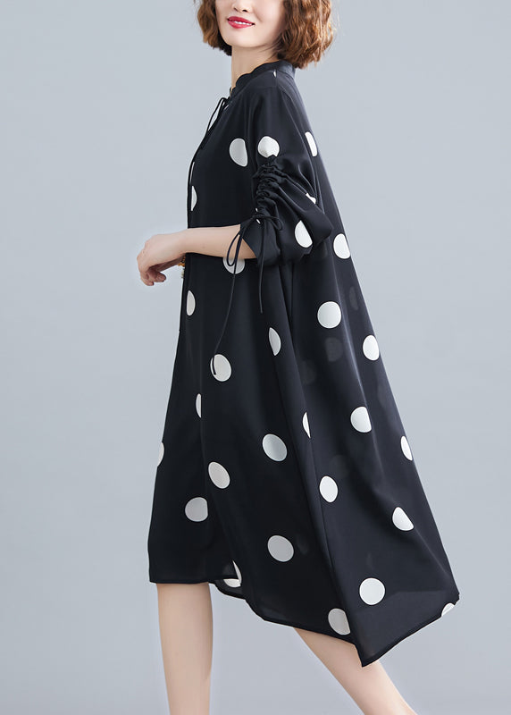 Polk Dot Print Plus Size Women Dress Summer Casual Loose Dresses