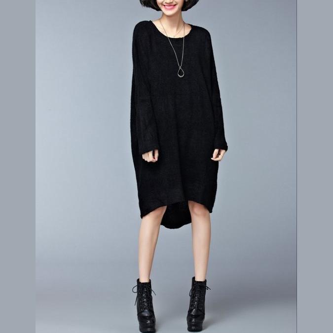 autumn casual black sweater dresses oversize long sleeve knit maternity dress
