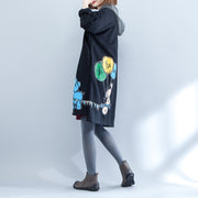 autumn winter new thick cotton coats plus size casual hooded pritns cardigans coat