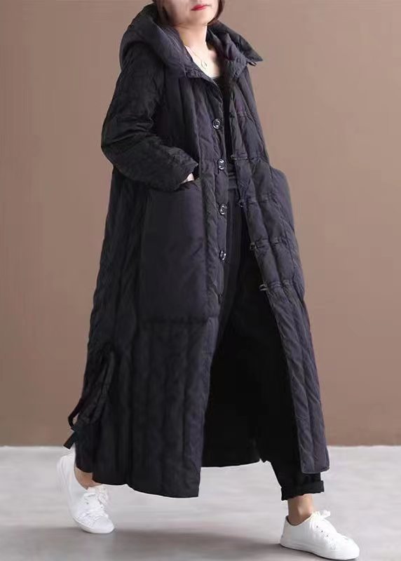 Kostenloser Versand-Luxus Plus Size Wintermantel Beige Kapuzen Mantel mit großen Taschen