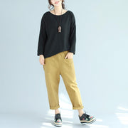 baggy loose winter woolen black sweater  fit long sleeve knit pullover