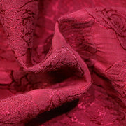Baggy lila Leinenkleider lässig V-Ausschnitt baggy Kleid Boutique-Taschen Jacquard-Herbstkleid