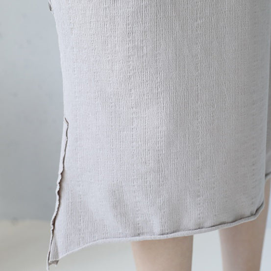 baggy white natural cotton dress oversized cotton clothing dress casual short sleeve o neck cotton dresses