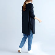 black casual plus size knit sweater dresses plus size long sleeve knit dress