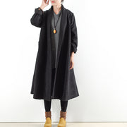 black warm woolen coats outwear 2024 winter outfits oversize jackets long