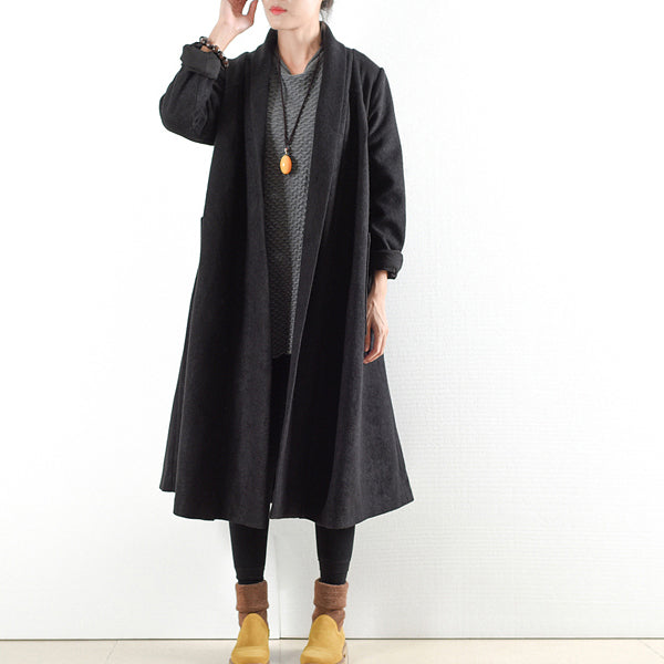 black warm woolen coats outwear 2021 winter outfits oversize jackets long