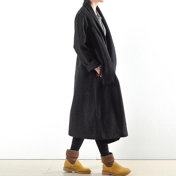 black warm woolen coats outwear 2024 winter outfits oversize jackets long