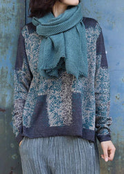 blue warm sold color women casual scarves - SooLinen