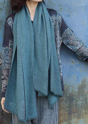 blue warm sold color women casual scarves - SooLinen