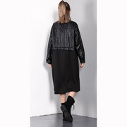 boutique black caftans trendy plus size stand collar gown fine patchwork false two pieces maxi dresses