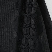 boutique dark gray linen dresses trendy plus size lack patchwork traveling dress casual asymmetrical maxi dresses