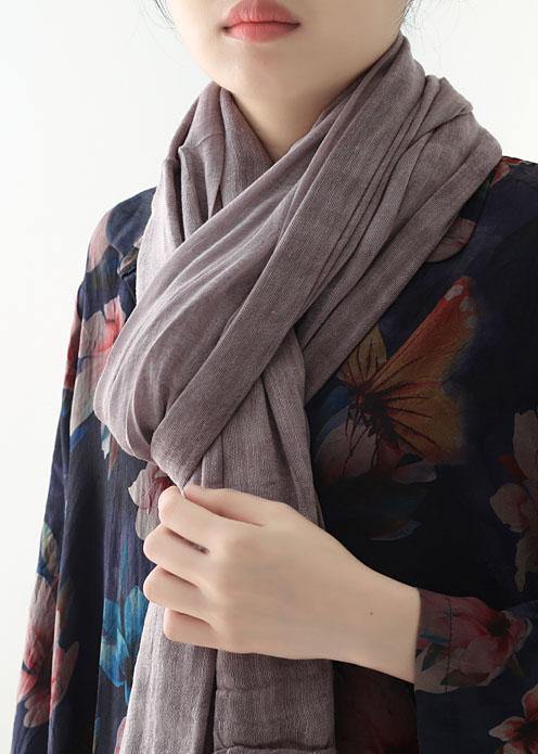casual cotton linen striped scarves new Cinched big scarf - SooLinen