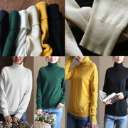 chunky nude winter sweater oversized knit sweat tops 2021 high neck pullover
