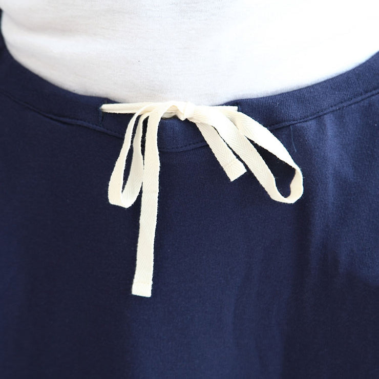 dark blue casual  knitting cotton skirts elastic waist beach skirts