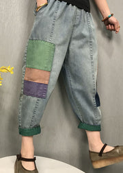 diy Blue fashion patch applique denim Pants Spring