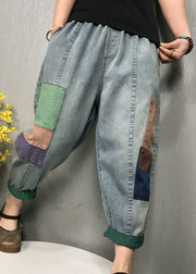 diy Blue fashion patch applique denim Pants Spring