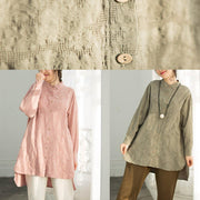 diy Jacquard-Baumwollkleidung für Frauen angepasste Tutorials rosa Kastenoberteile