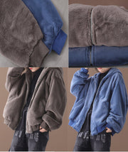 diy hooded Fashion winter coats women blouses khaki Midi outwears - SooLinen
