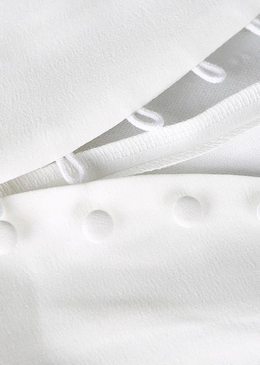 diy white chiffon box top Puff Sleeve oversized summer v neck shirt - SooLinen