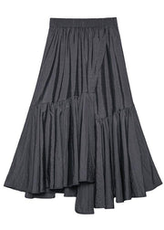 fashion asymmetric women skirts elastic waist ruffles skirts - SooLinen